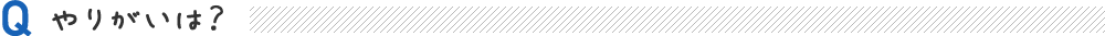 やりがいは?